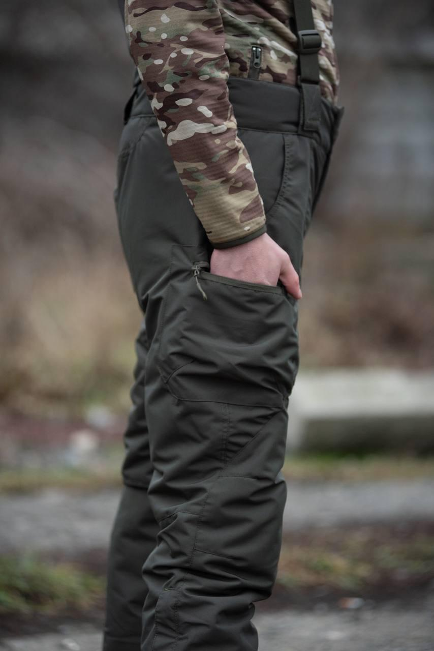 Штани зимові Nord Storm на підтяжках Олива Military R + -30