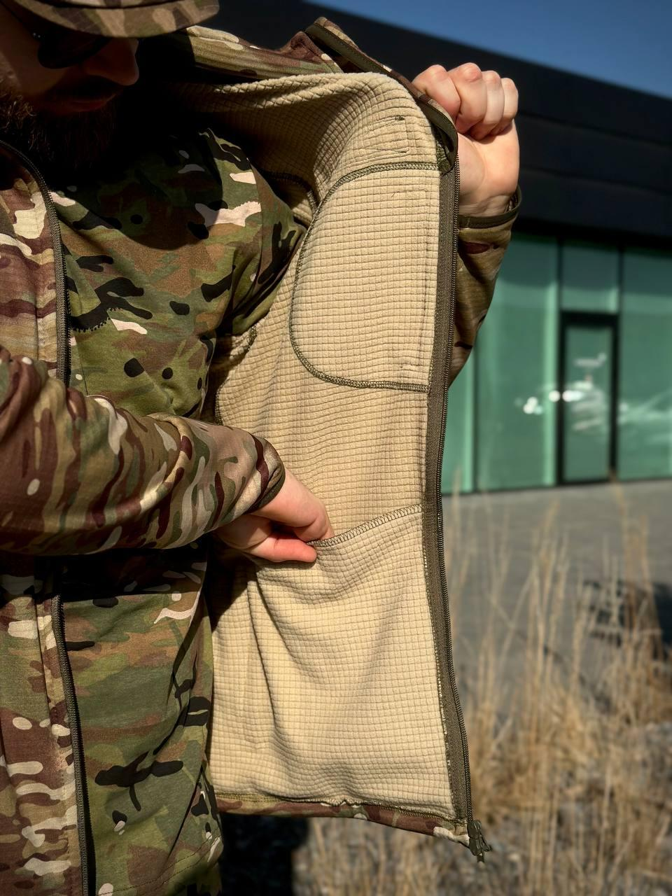 Військова Кофта Мультикам Army Combat MTP мікрофліс кубик
