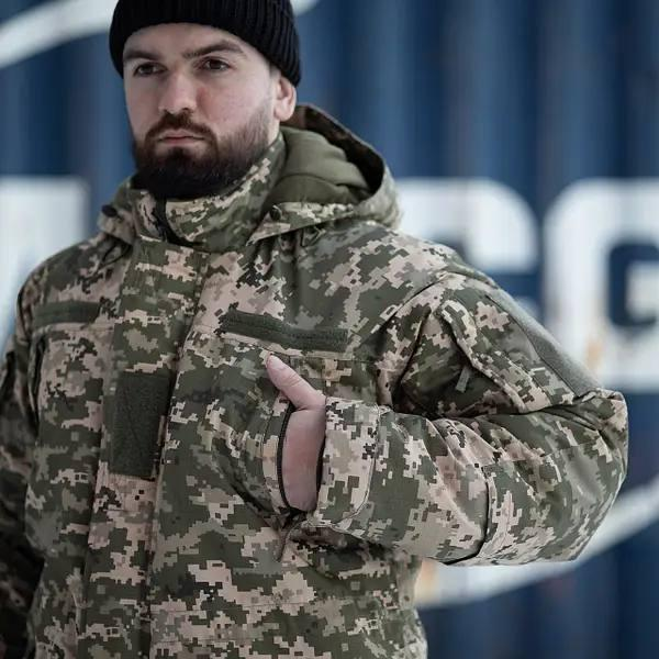 Зимова куртка-бушлат Grifon "GOVERLA" піксель