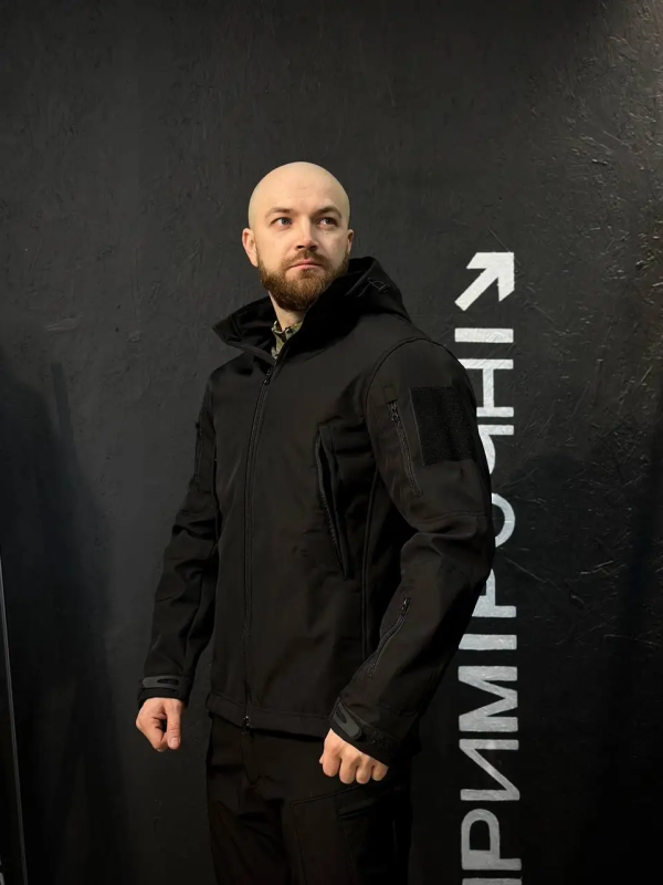 Костюм Energy на флісі чорний софтшелл SoftShell