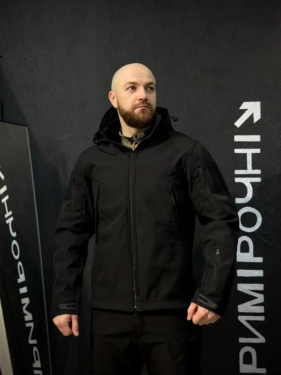 Костюм Energy на флісі чорний софтшелл SoftShell