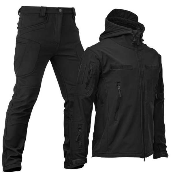 Костюм Energy на флісі чорний софтшелл SoftShell