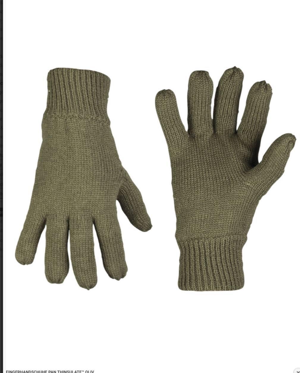 Рукавиці акрилові в`язані ACRYLIC THINSULATE™ GLOVES OD Олива Mil Tec